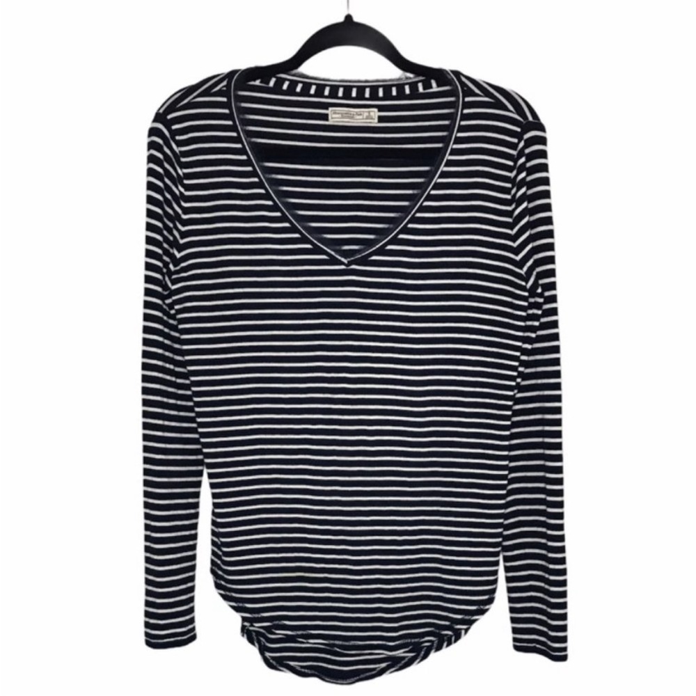 Like-New A&F Long Sleeved Striped Top, Size M